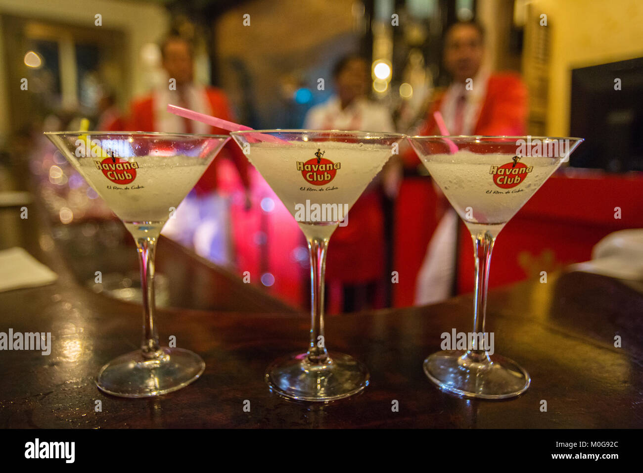 Daiquiri presso il famoso El Floridita all Avana Vecchia, Cuba Foto Stock