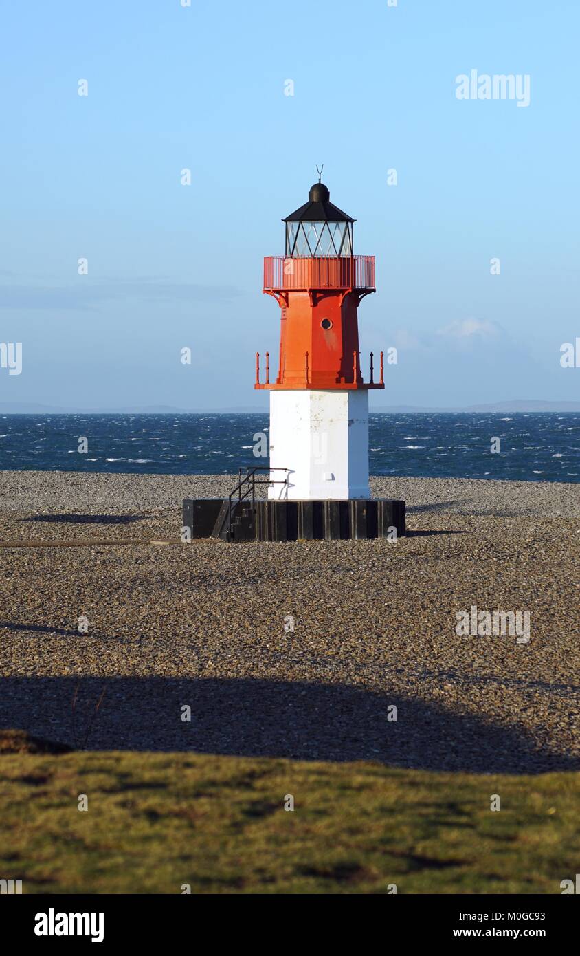 Punto di Ayre faro, Isola di Man Foto Stock