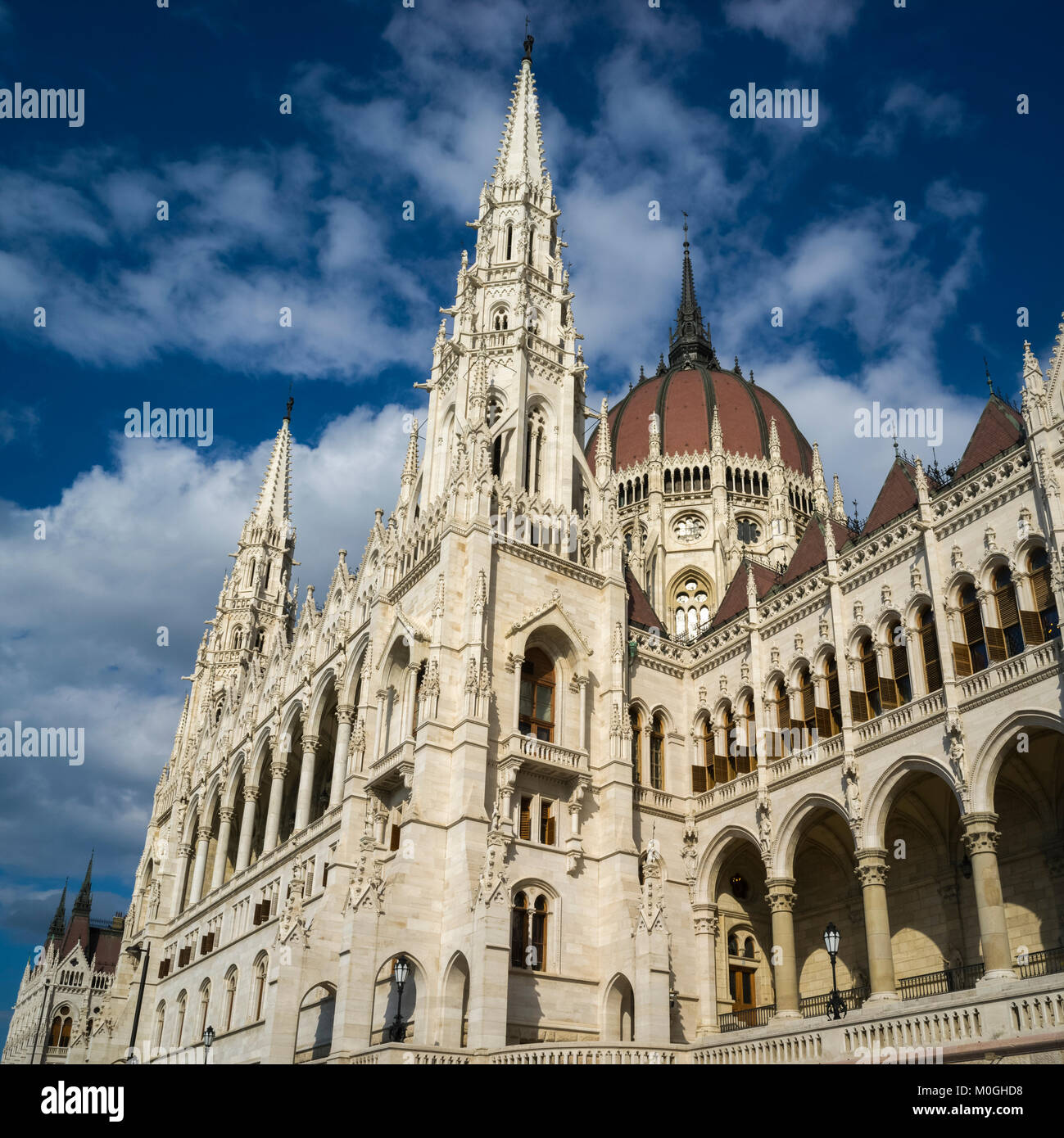 Parlamento ungherese edificio; Budapest, Budapest, Ungheria Foto Stock