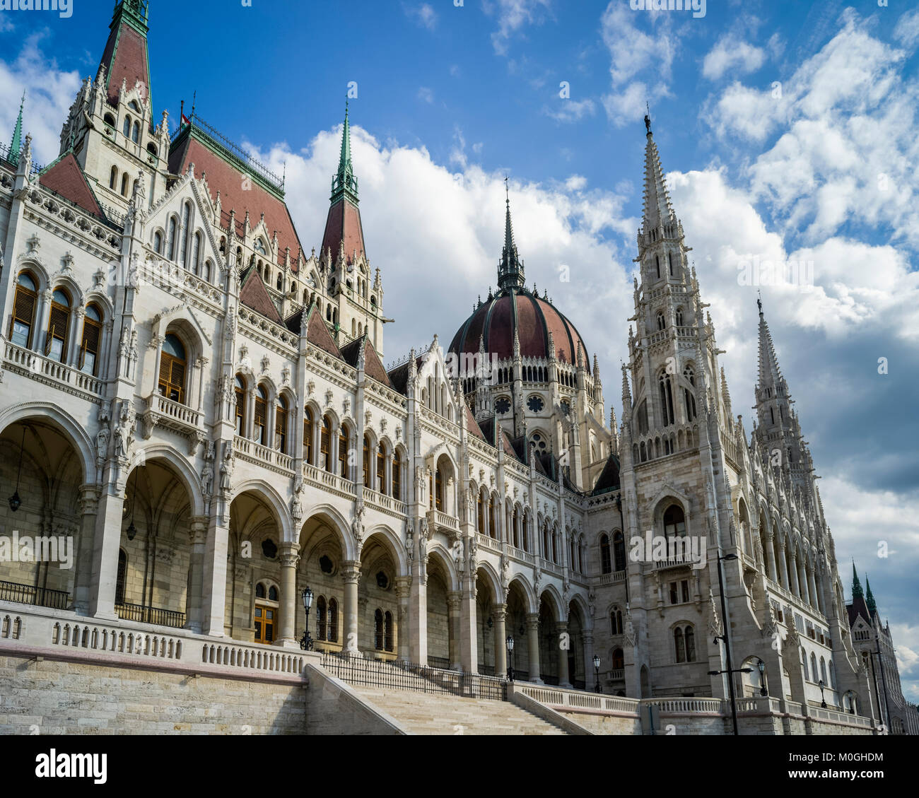 Parlamento ungherese edificio; Budapest, Budapest, Ungheria Foto Stock