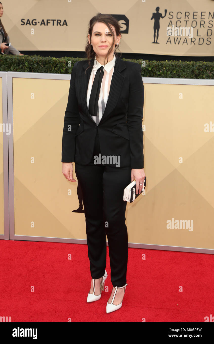 Los Angeles, Ca, Stati Uniti d'America. Xxi gen, 2018. Clea Duvall alla ventiquattresima edizione Screen Actors Guild Awards tenutosi presso lo Shrine Auditorium di Los Angeles, la California il 21 gennaio 2018. Credito: FSRetna/MediaPunch/Alamy Live News Foto Stock