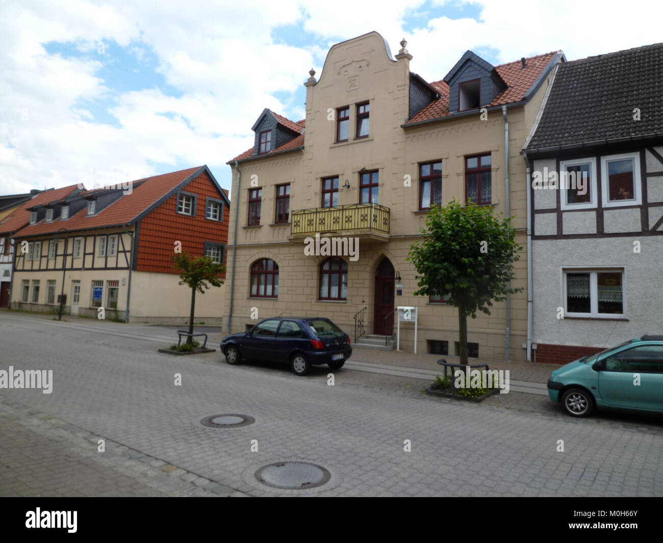 La "Haus der Begegnung" di Calvörde, Germania, fotografata nel 2011, funge da centro comunitario e culturale per la promozione delle attività sociali e culturali locali. Foto Stock