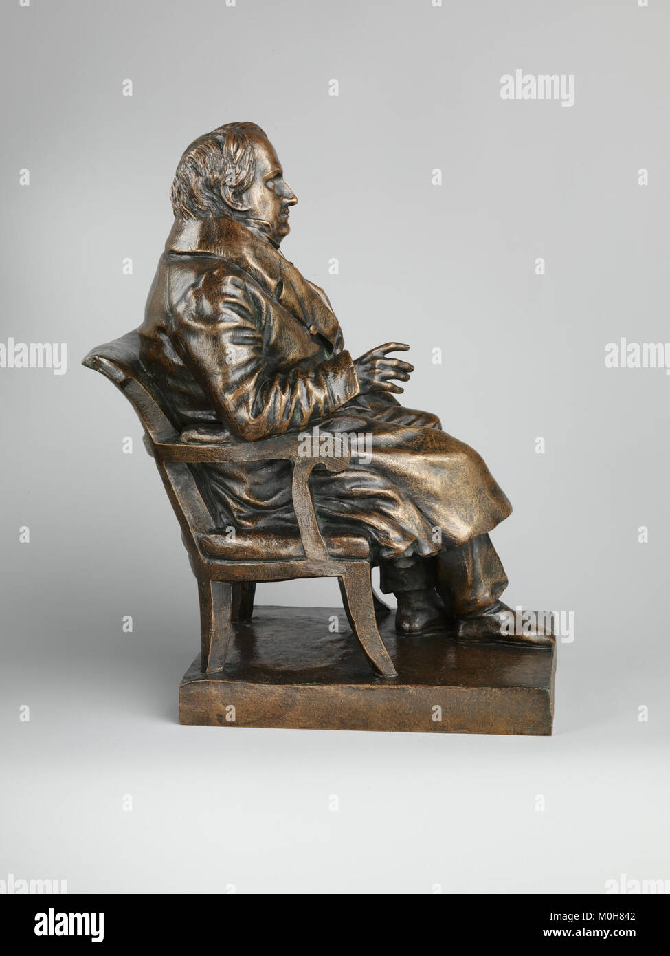 La statuetta in bronzo dell'autore romantico tedesco Johann Ludwig Tieck (1773-1853) dello scultore francese Pierre-Jean David d'Angers è conservata al Metropolitan Museum of Art come oggetto DP292454, che riflette la scultura ritratto del XIX secolo. Foto Stock