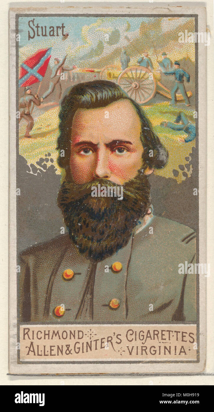 James Ewell Brown "" Jeb Stuart, dalla grande serie generali (N15) per Allen & Ginter marche di sigarette incontrato DP834802 Foto Stock