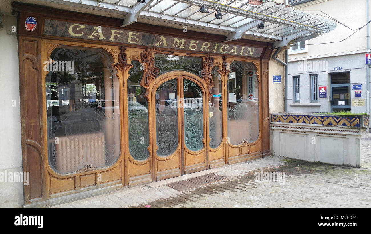 Il Café Américain, Moulins 2 Foto Stock