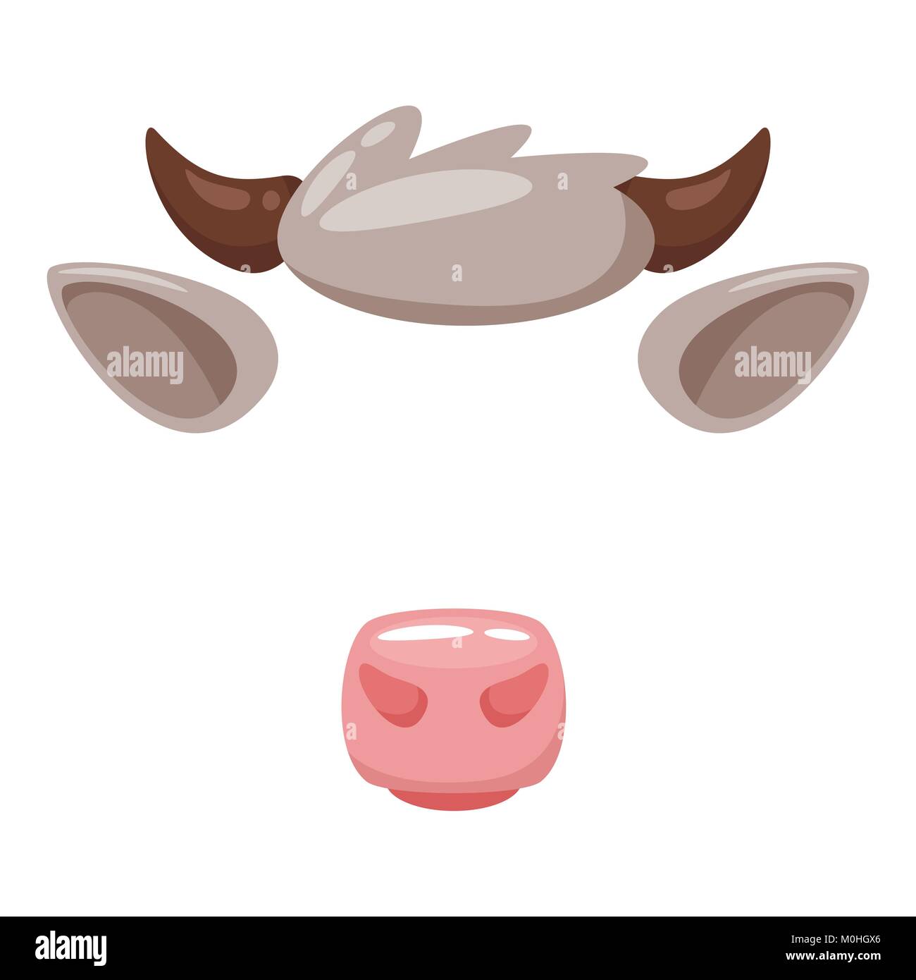 Faccia di animale o maschera di Carnevale Illustrazione Vettoriale