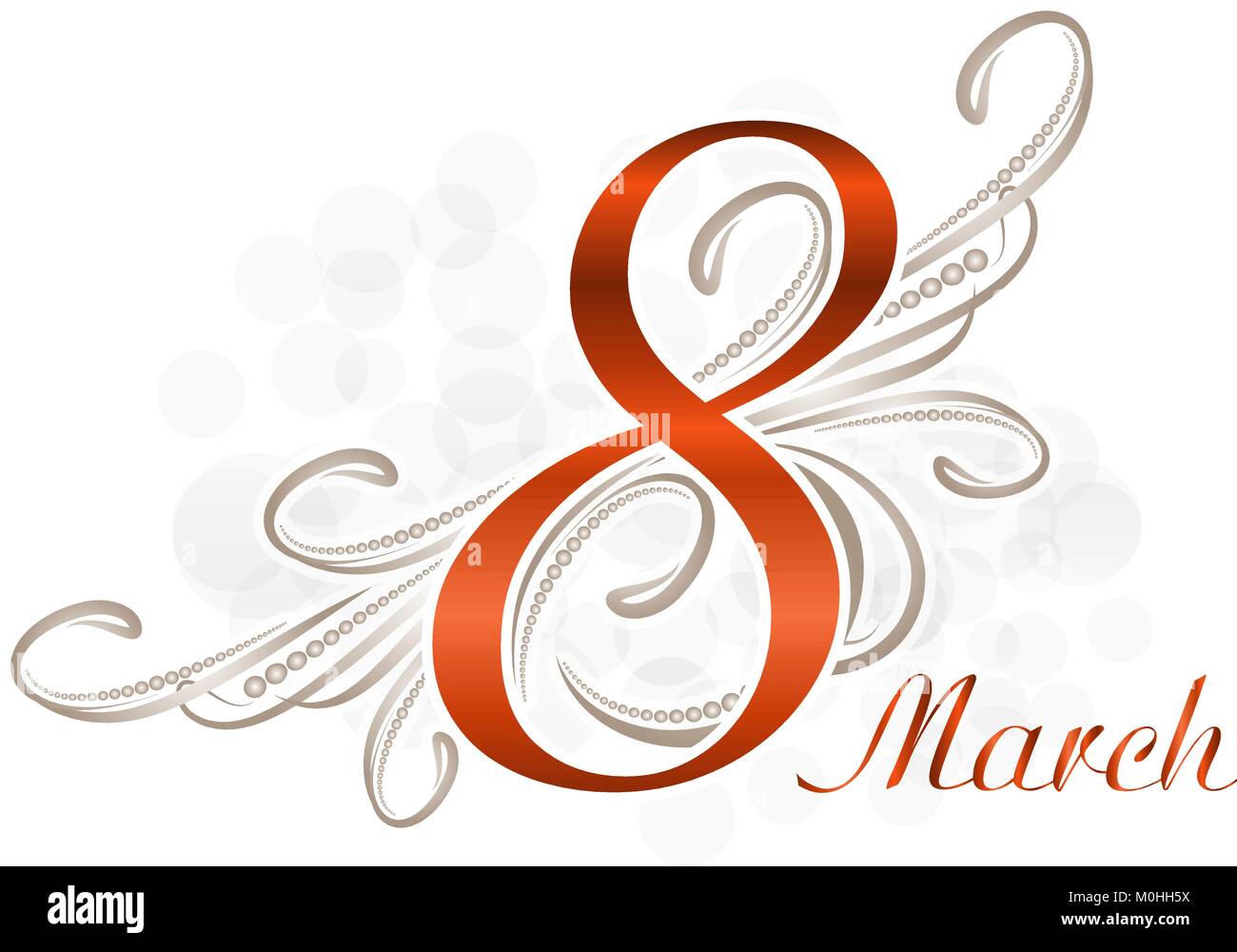 8 marzo, Giornata della donna, design. Illustrazione Vettoriale