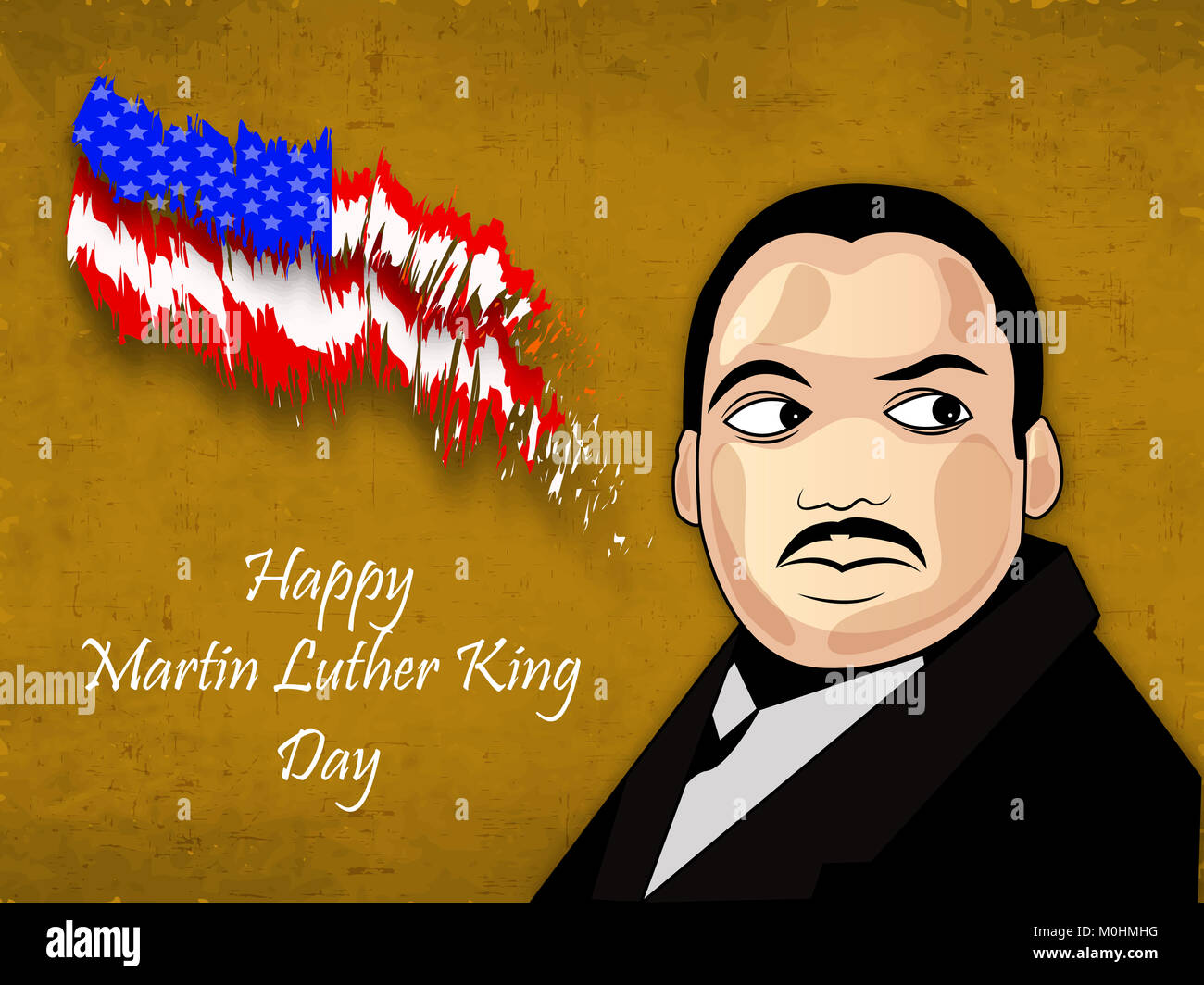 Illustrazione di Martin Luther King giorno sullo sfondo Foto Stock