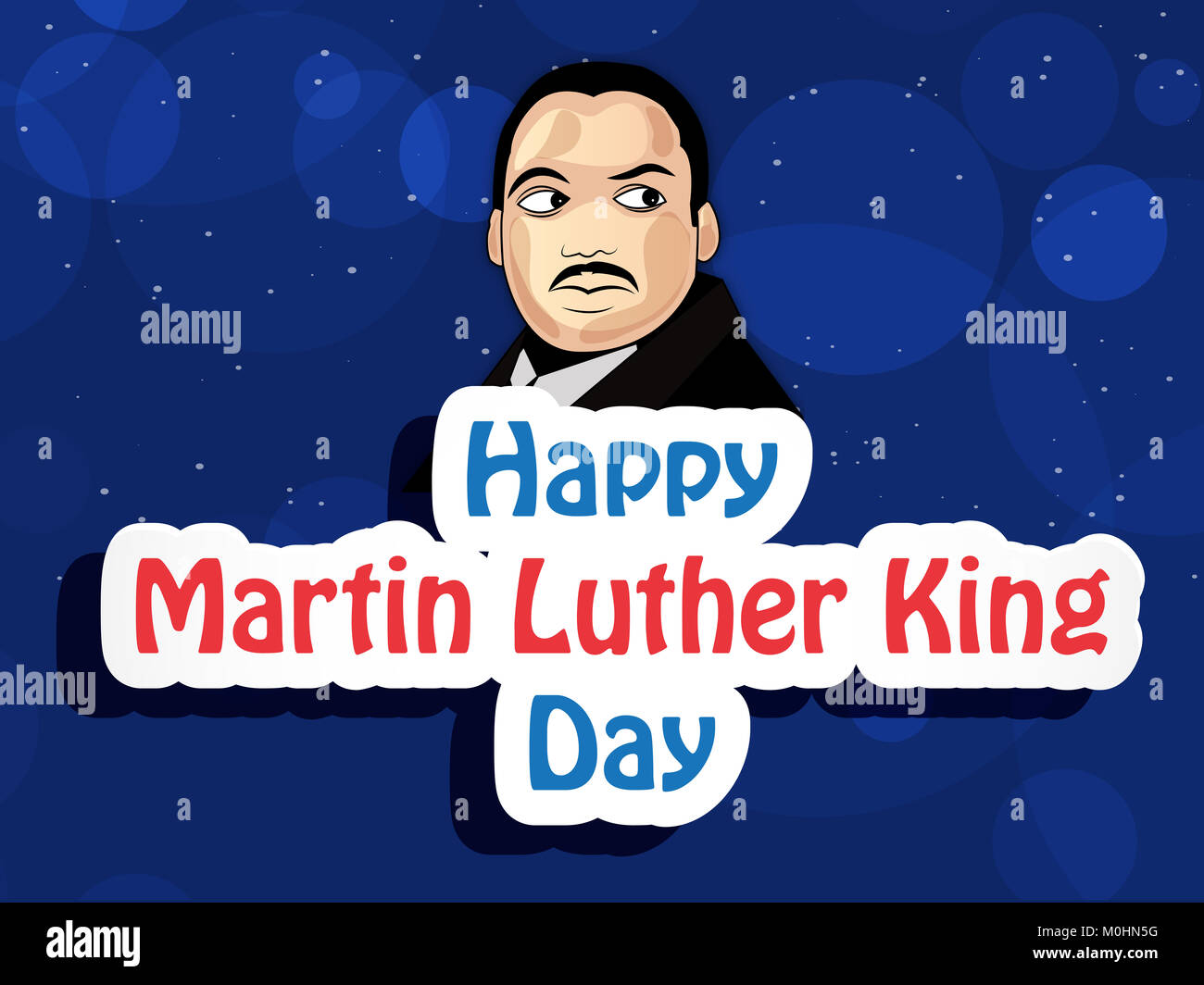 Illustrazione di Martin Luther King giorno sullo sfondo Foto Stock