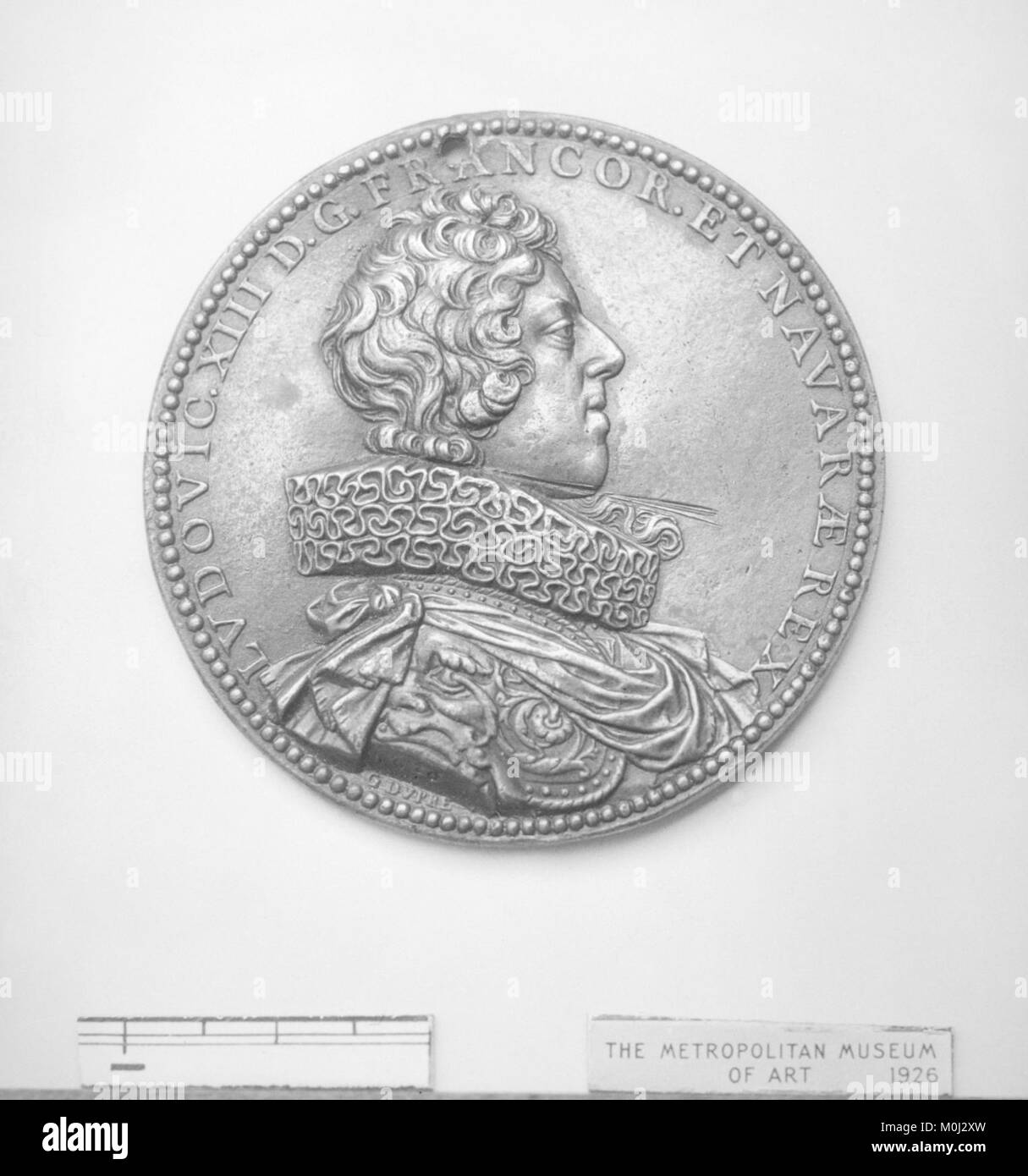 Ritratto e resoconto storico di Luigi XIII, re di Francia dal 1610 al 1643. Il suo regno vide il rafforzamento dell'autorità reale e lo sviluppo dell'arte, della cultura e della politica francesi. Foto Stock