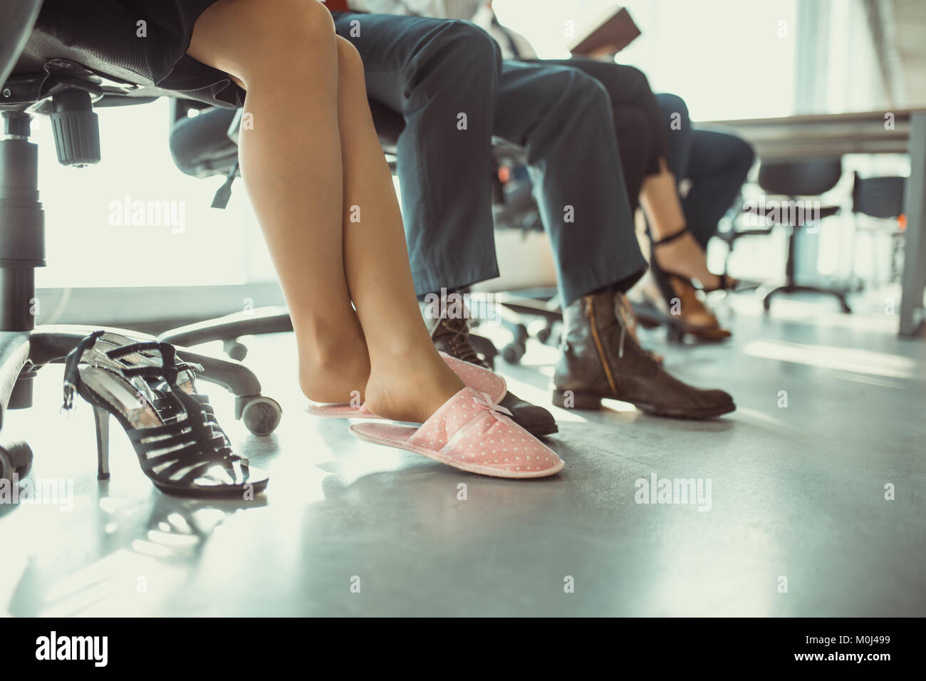 Ambiente di ufficio impegnato Foto Stock