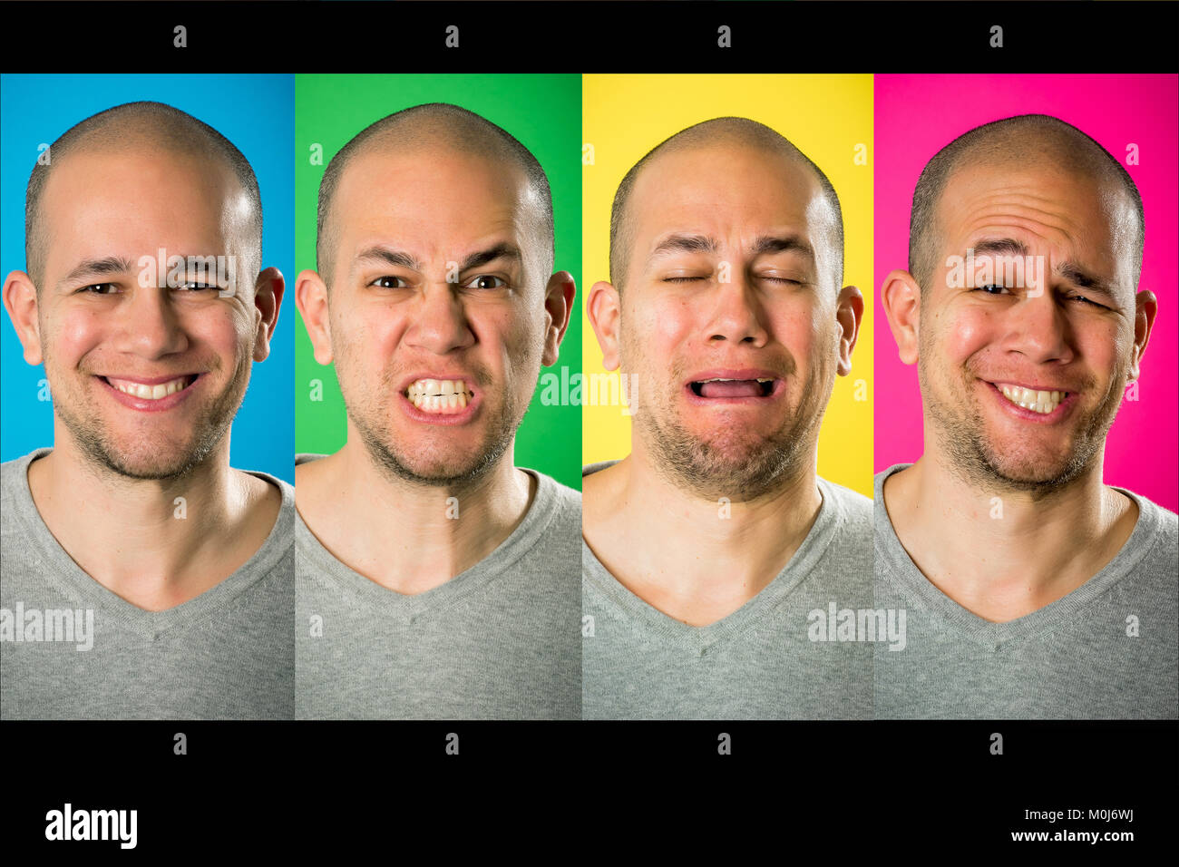 Cambiamenti di umore in un uomo Foto Stock