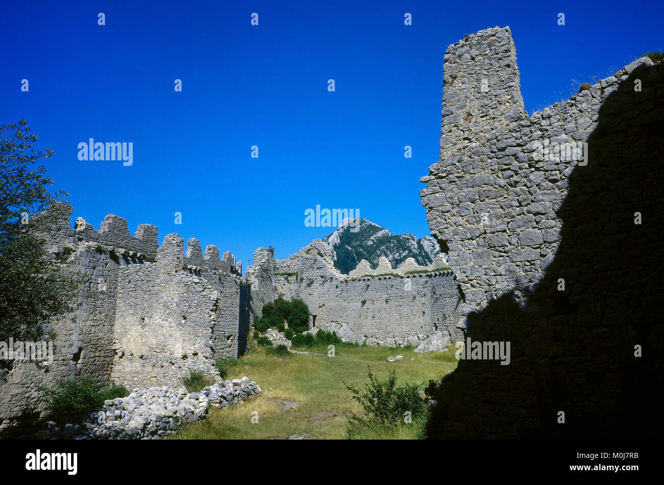 Château de Puilaurens (Castello di Puillorenç). Aude Foto Stock