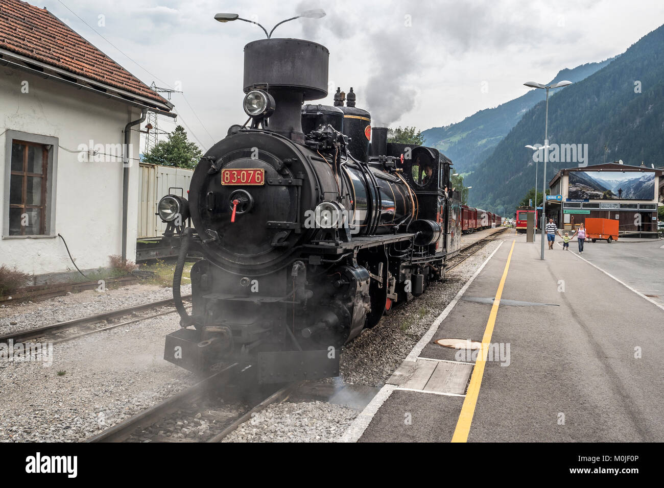 Motore a vapore Mayrhofen, Austria Foto Stock