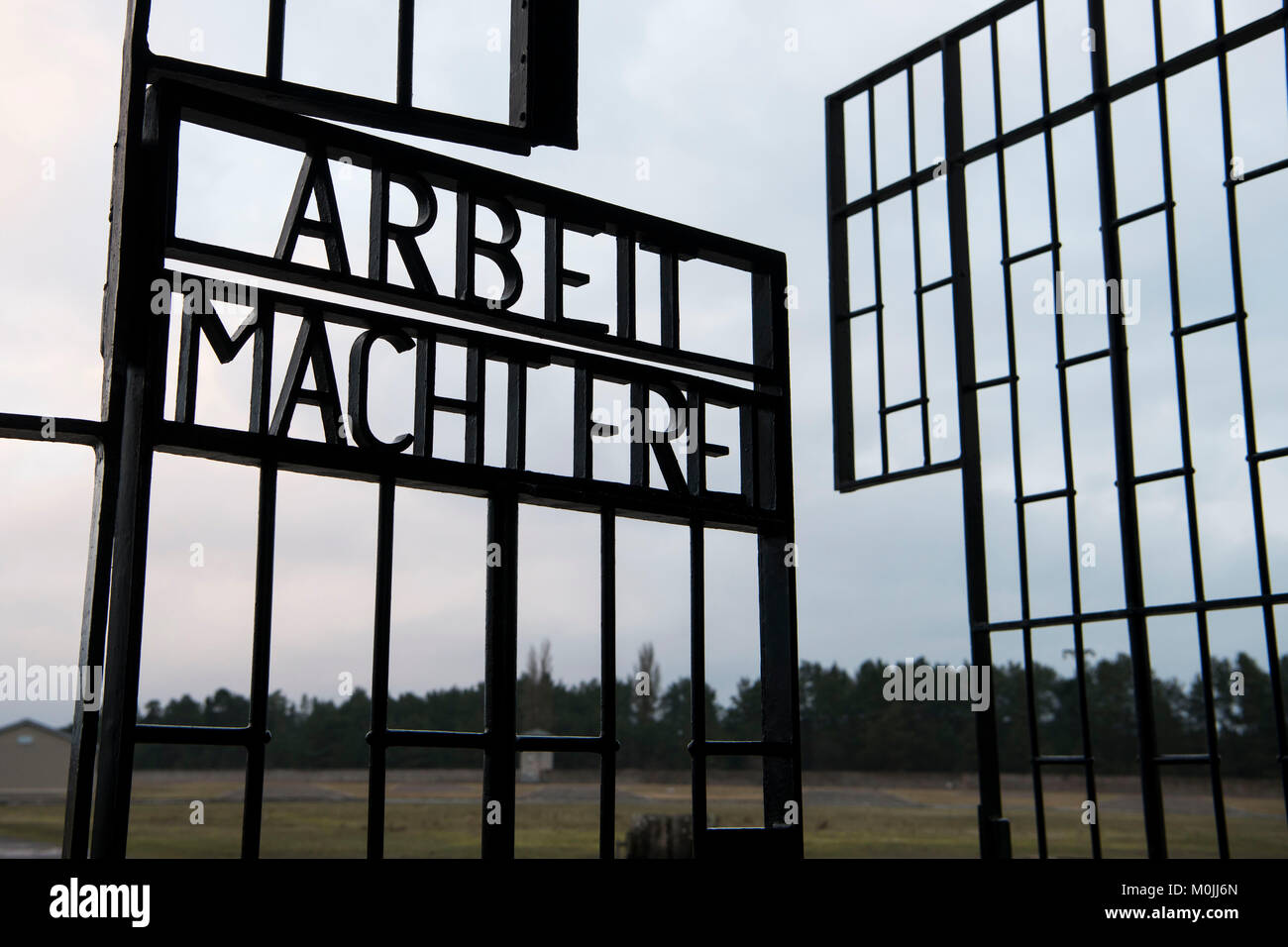 Sachsenhausen è stato un campo di concentramento nazista in Oranienburg, Berlino, Germania, utilizzato principalmente per i prigionieri politici dal 1936 alla fine del terzo Foto Stock
