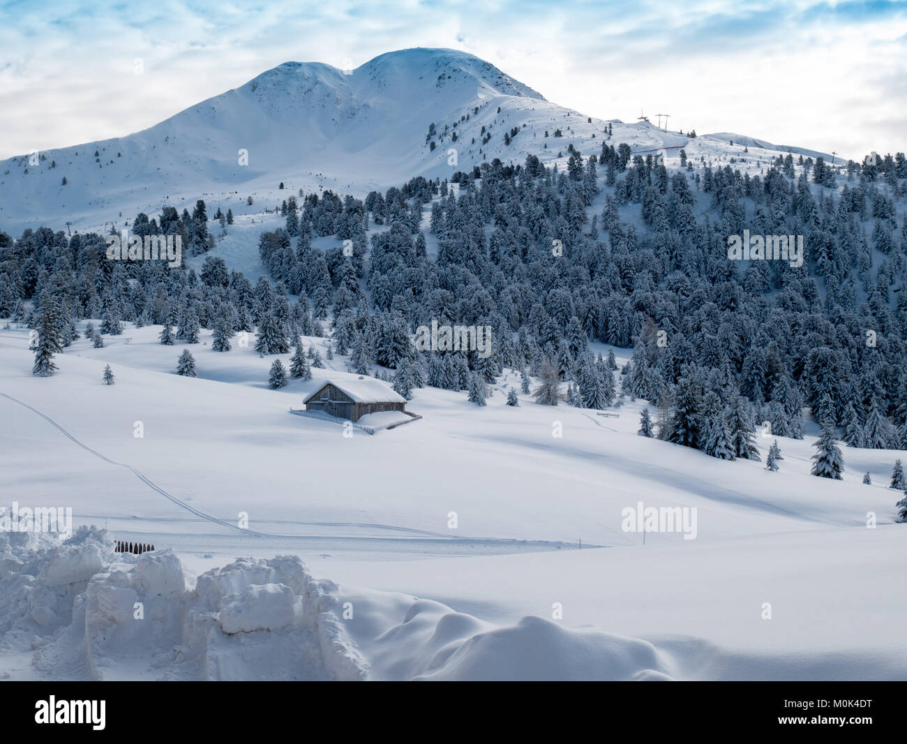 Panorama sul Corno Nero, Oclini, Val di Fiemme Trentino Foto Stock