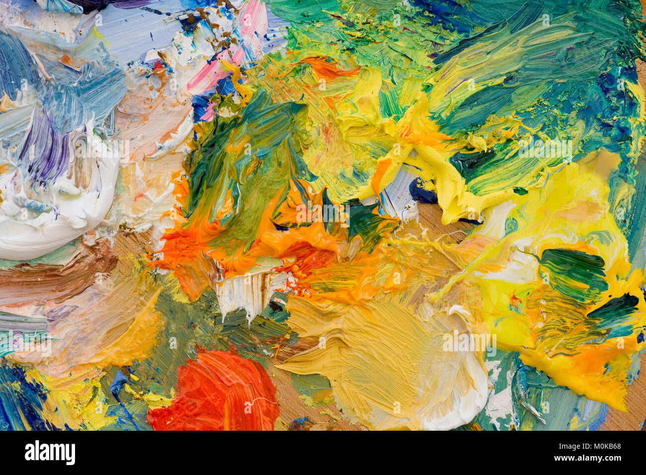 Artisti Vernici a olio colorato close up semi abstract Foto Stock