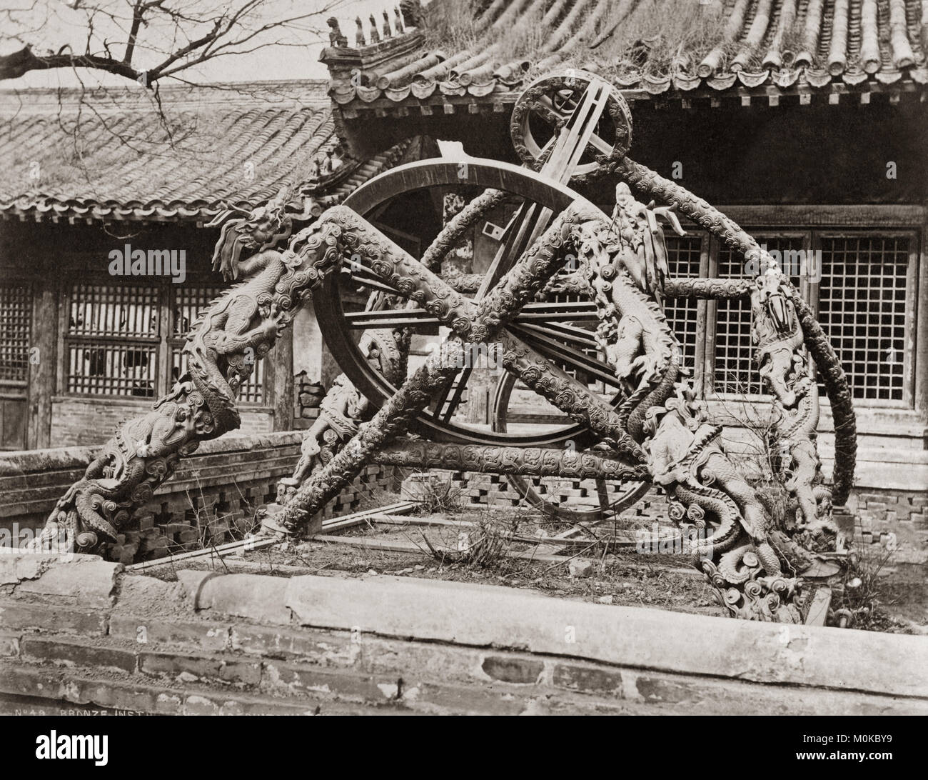 Strumento astronomico di Pechino (Beijing) Osservatorio, Cina, c.1870 Foto Stock