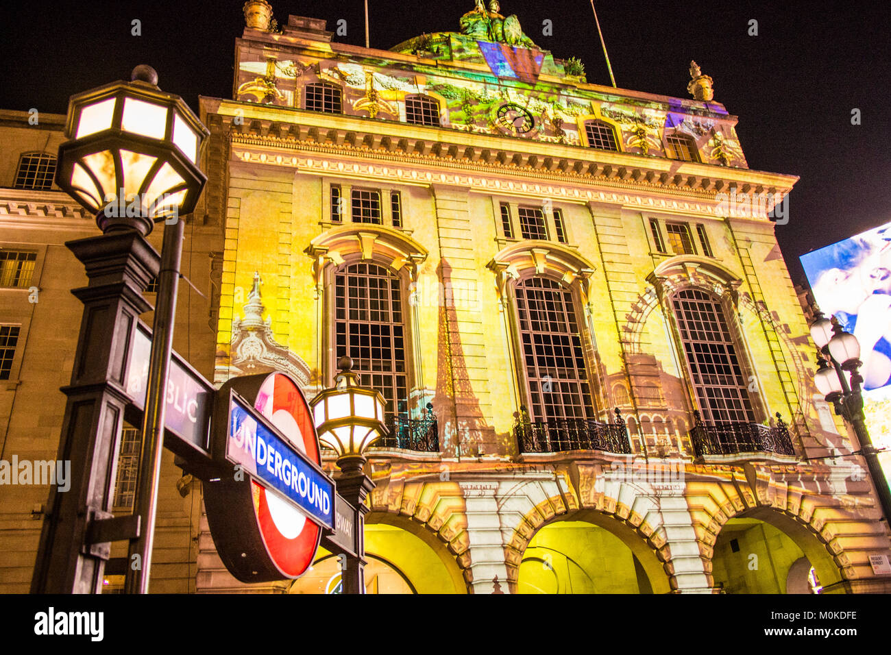 "Lumiere" Light Festival a Piccadilly Circus, Londra. Foto Stock