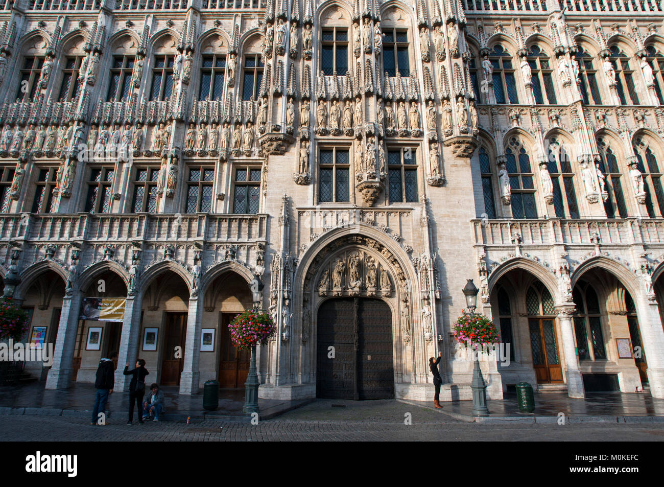 Bruxelles Town Hall (Hotel de Ville o Hôtel de Ville de Bruxelles), Grote Markt (Grand Place), Bruxelles, Belgio Foto Stock