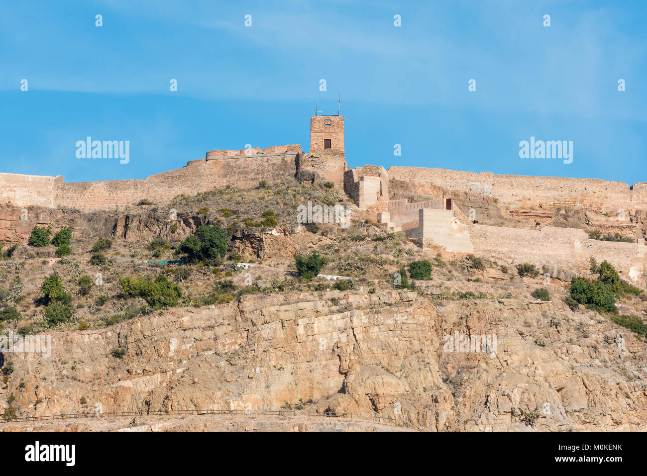 Vista in antico romano Sagunto Castello. Valencia, Spagna. Foto Stock