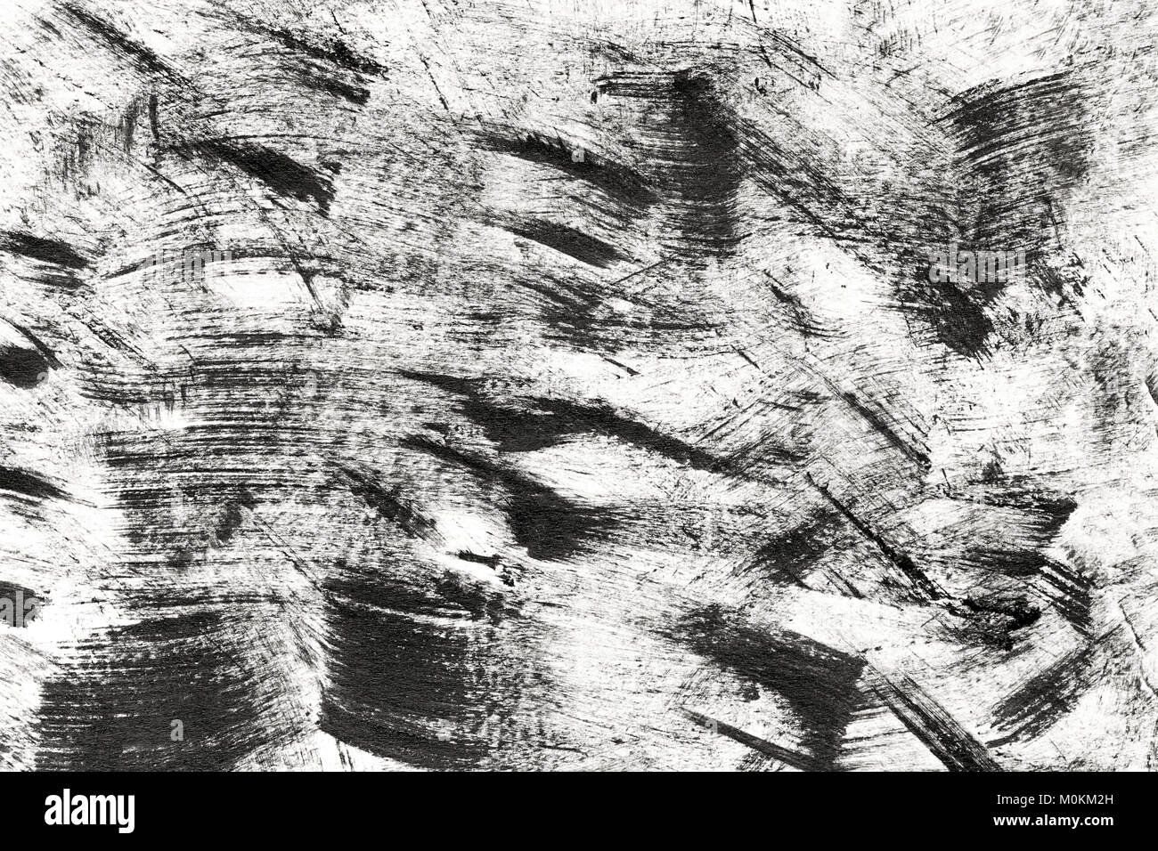 Il nero di colpi di spazzola di vernice isolato, splash di pennellate di vernice isolato Foto Stock