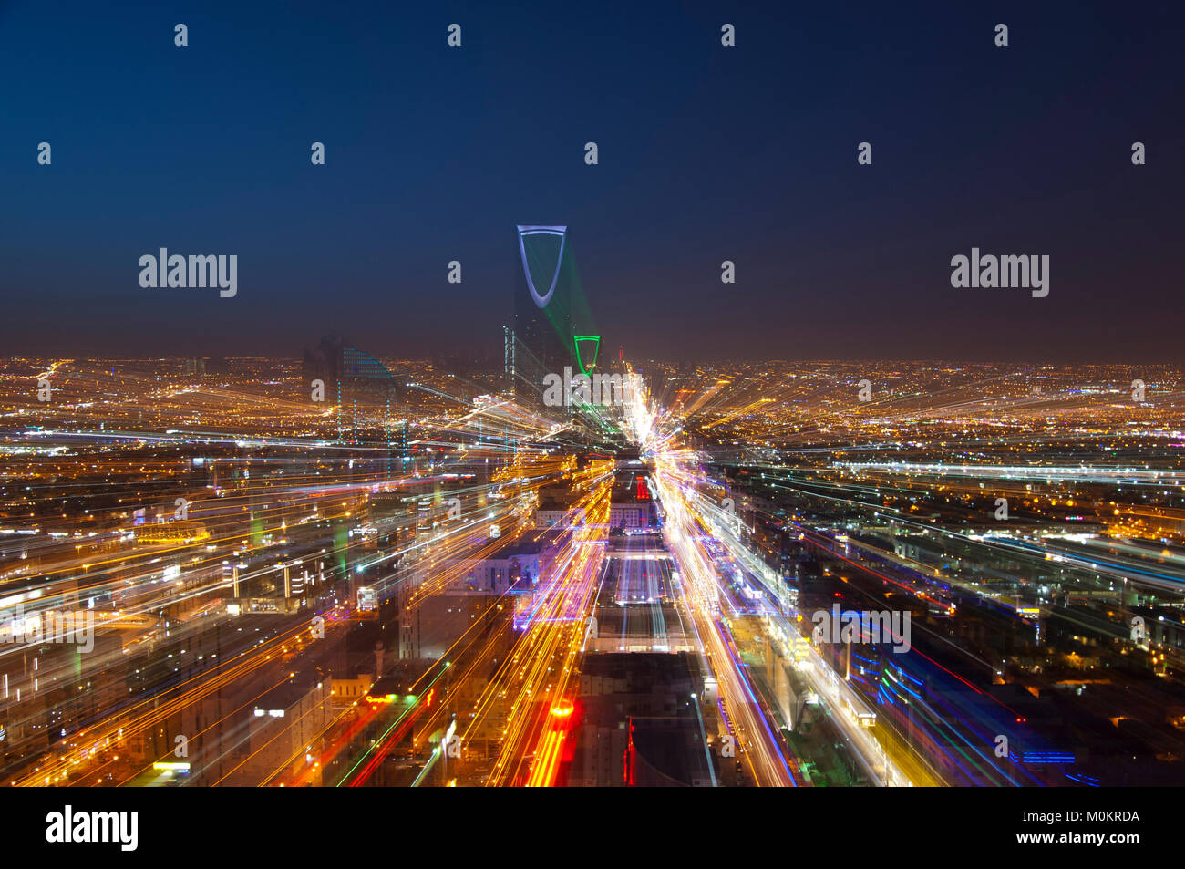 Riyadh skyline notturno n. 5 Foto Stock