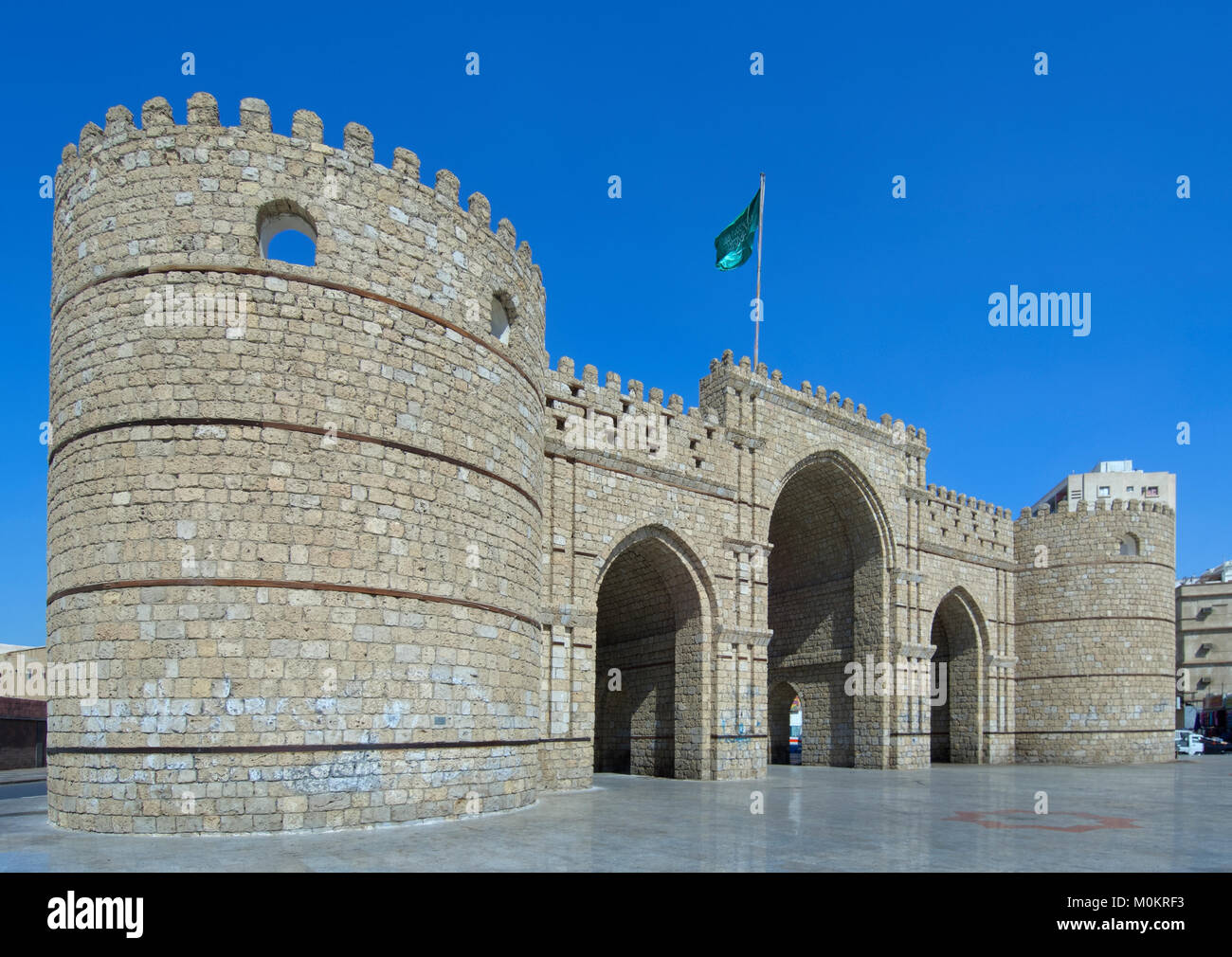 Makkah cancello in Jeddah, Arabia Saudita Foto Stock