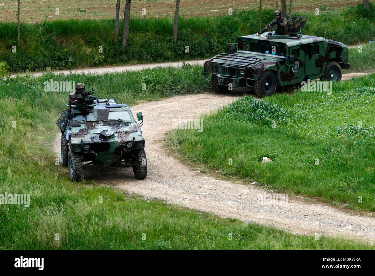 Barajevo, Serbia - 7 Maggio 2010: Demonstrational esercizio delle unità anti-terrorismo della polizia serba vicino a Belgrado Foto Stock