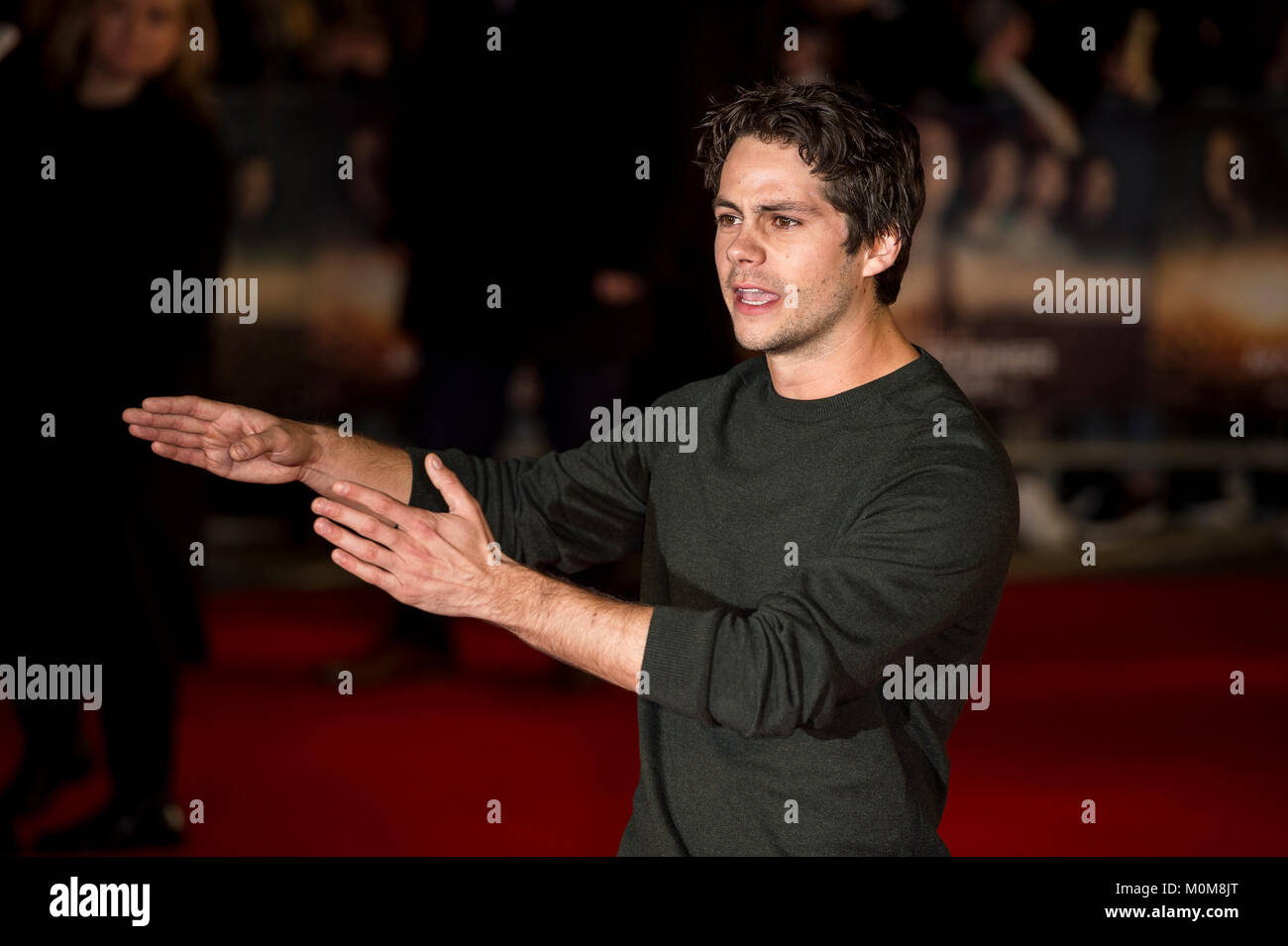 Londra, Regno Unito. Il 22 gennaio, 2018. Dylan O'Brien assiste il 'Maze Runner: la morte cura' premiere del film, London, Regno Unito - 22 Gen 2018 Credit: Gary Mitchell/Alamy Live News Foto Stock