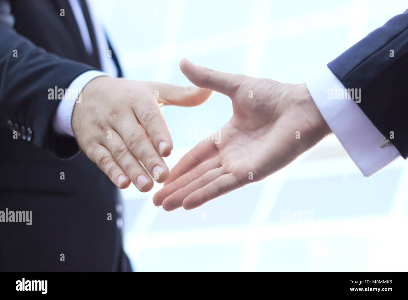 Immagine di una stretta di mano ferma Foto Stock