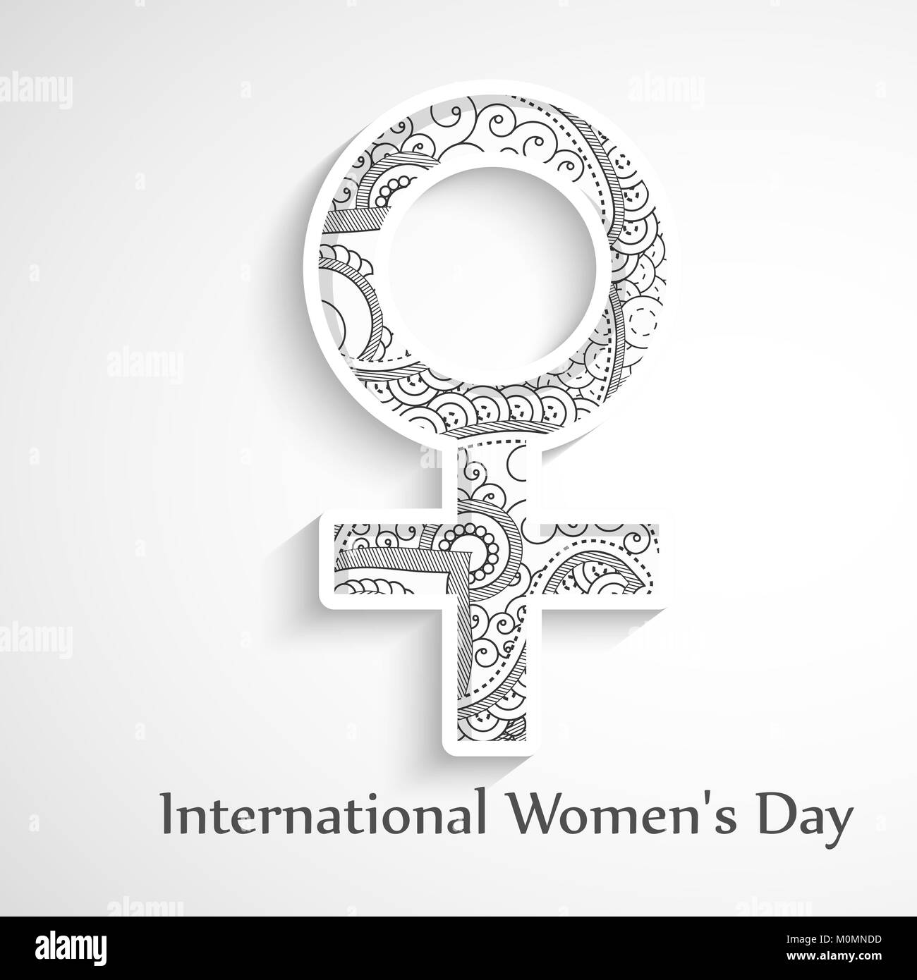 Illustrazione dello sfondo della Giornata internazionale delle donne Foto Stock