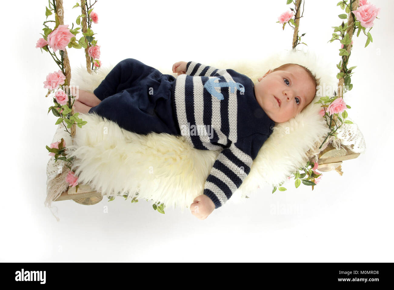 Chubby little boy, infantile di grandi dimensioni Foto Stock