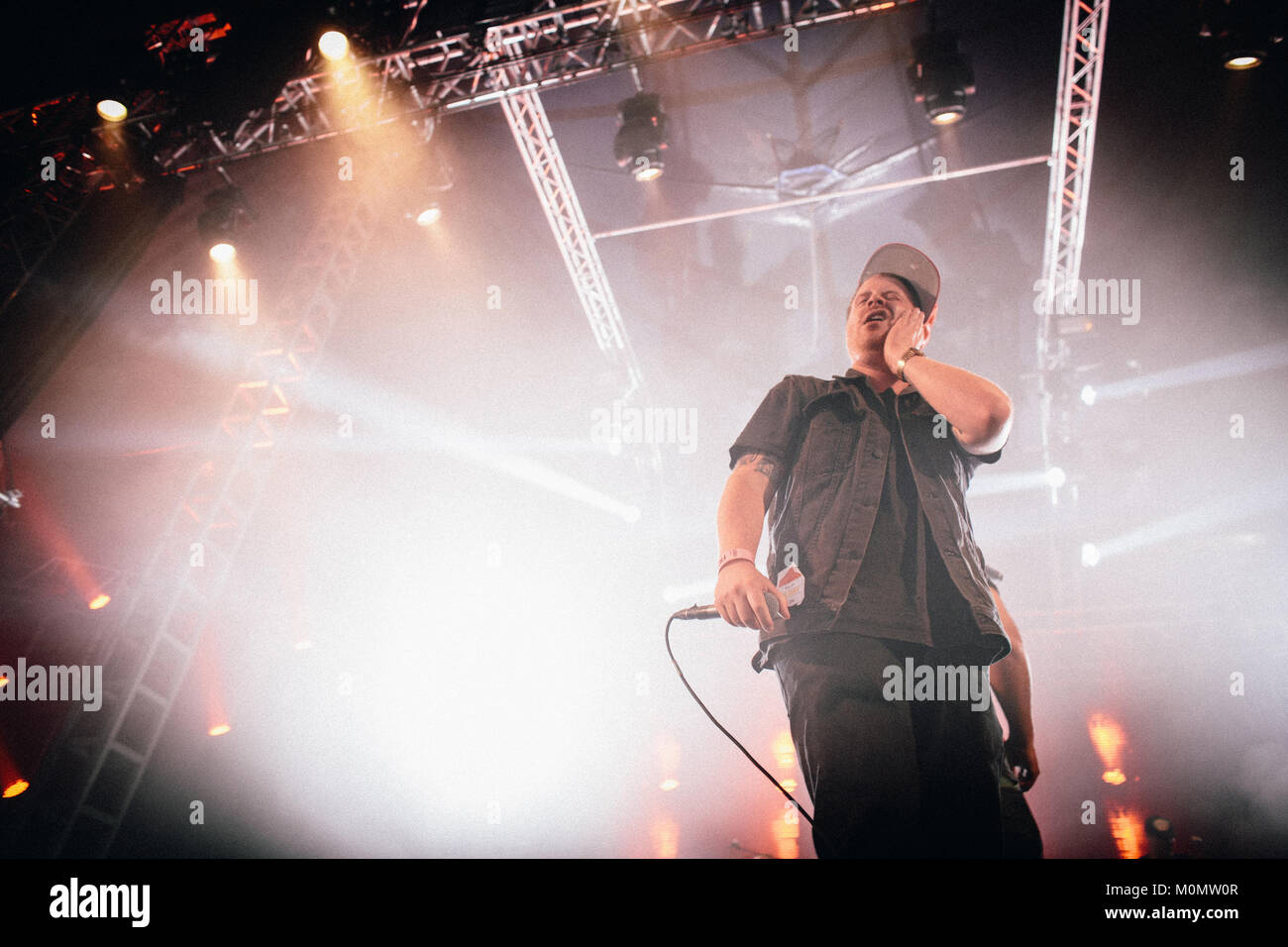 La American El-P (el producto) esegue un concerto dal vivo presso il Cosmopol di stadio a Roskilde Festival 2013. El-P è uno dei membri originali della società del gruppo flusso. Danimarca 2013. Foto Stock