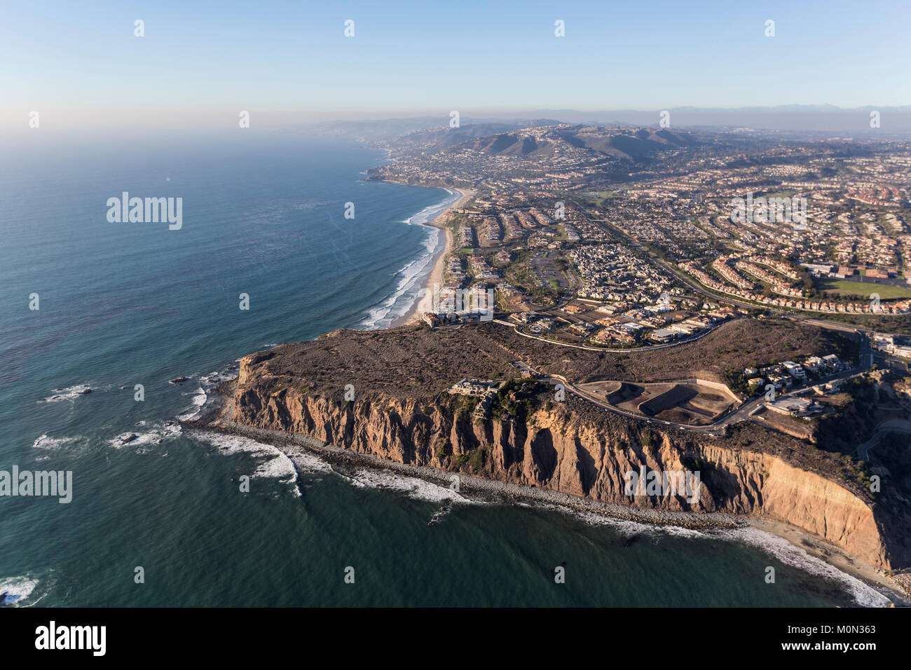 Vista aerea di Dana Point in Orange County in California del Sud Costa dell'oceano pacifico. Foto Stock