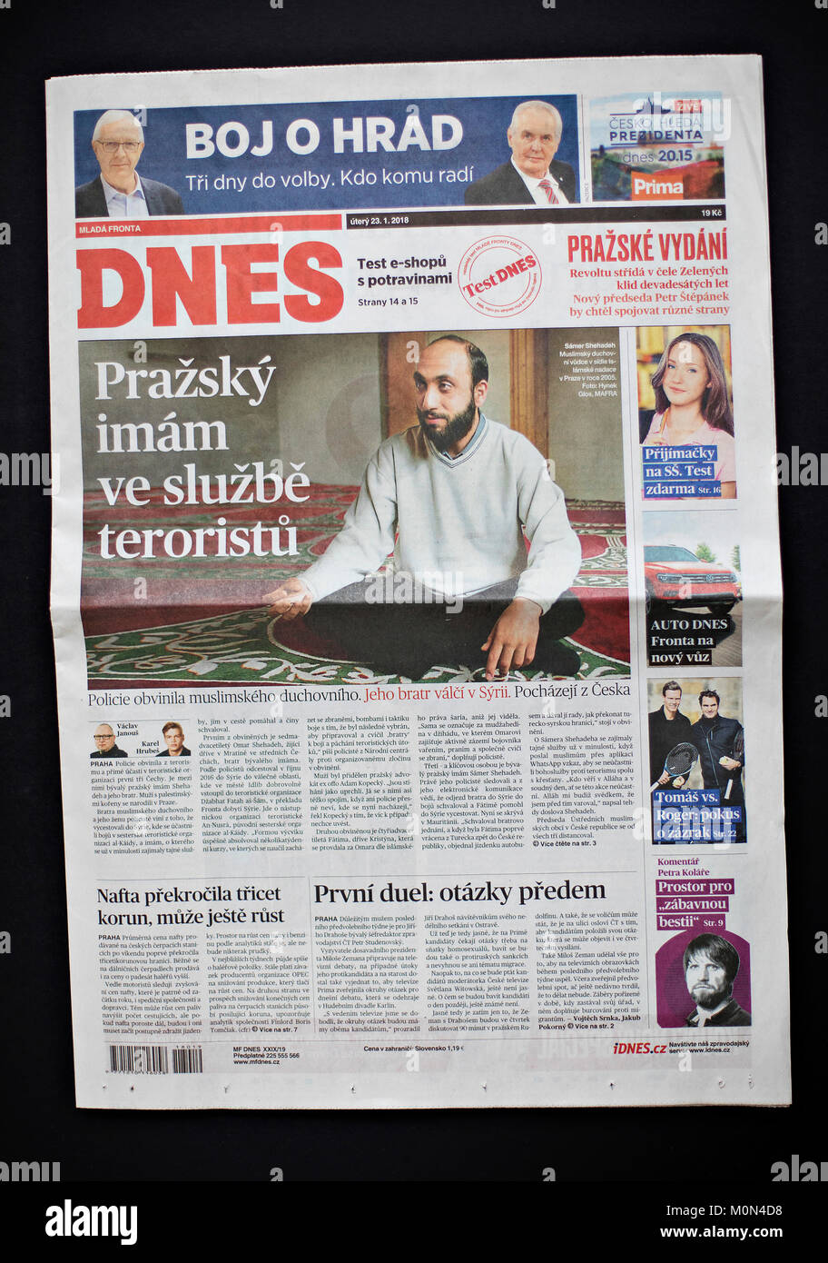 Giornale Ceca: Praga imam in un servizio di terroristi Foto Stock