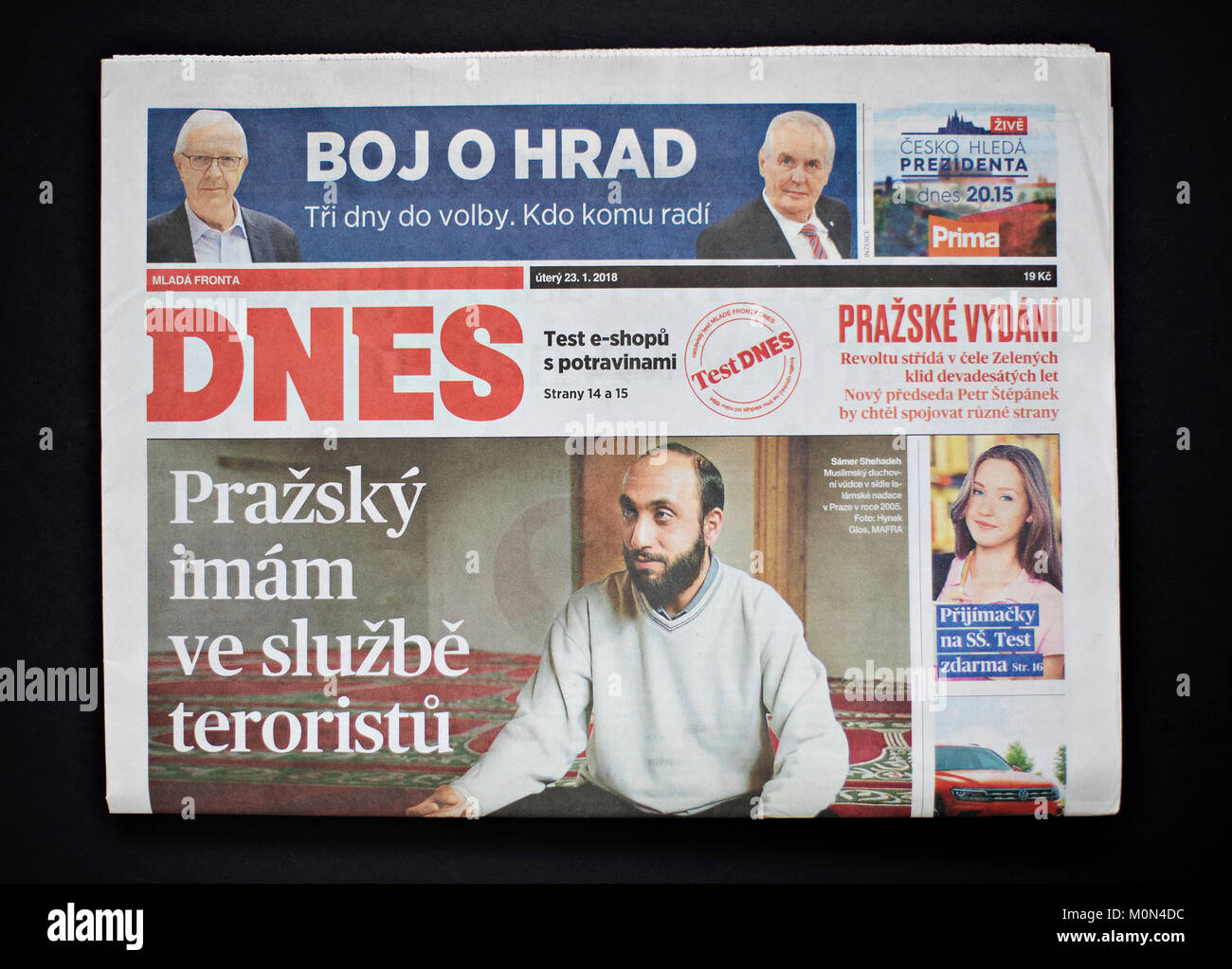 Giornale Ceca: Praga imam in un servizio di terroristi Foto Stock