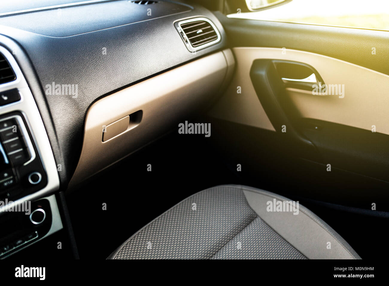 Beige interni per auto Foto Stock