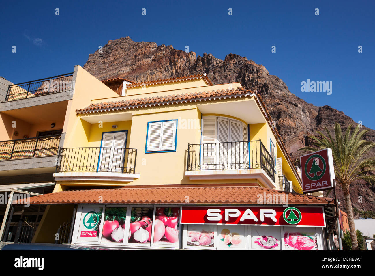 Il resort di Valle Gran Rey su La Gomera, isole Canarie. Foto Stock