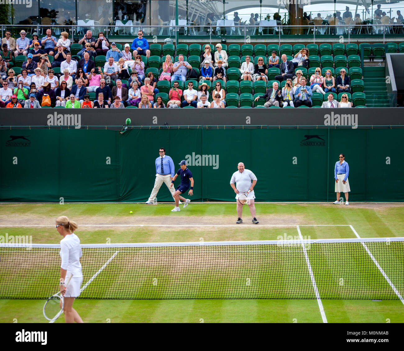 Kim Clijsters e Chris Quinn, Wimbledon Foto Stock