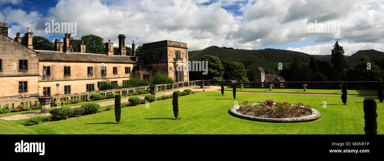 Estate, Ilam Hall nel villaggio di Ilam, Staffordshire, England, Regno Unito Foto Stock