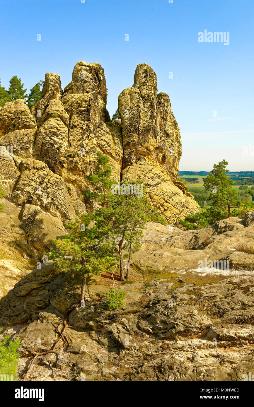 Teufelsmauer,vicino a Blankenburg,Sassonia-Anhalt, Germania Foto Stock