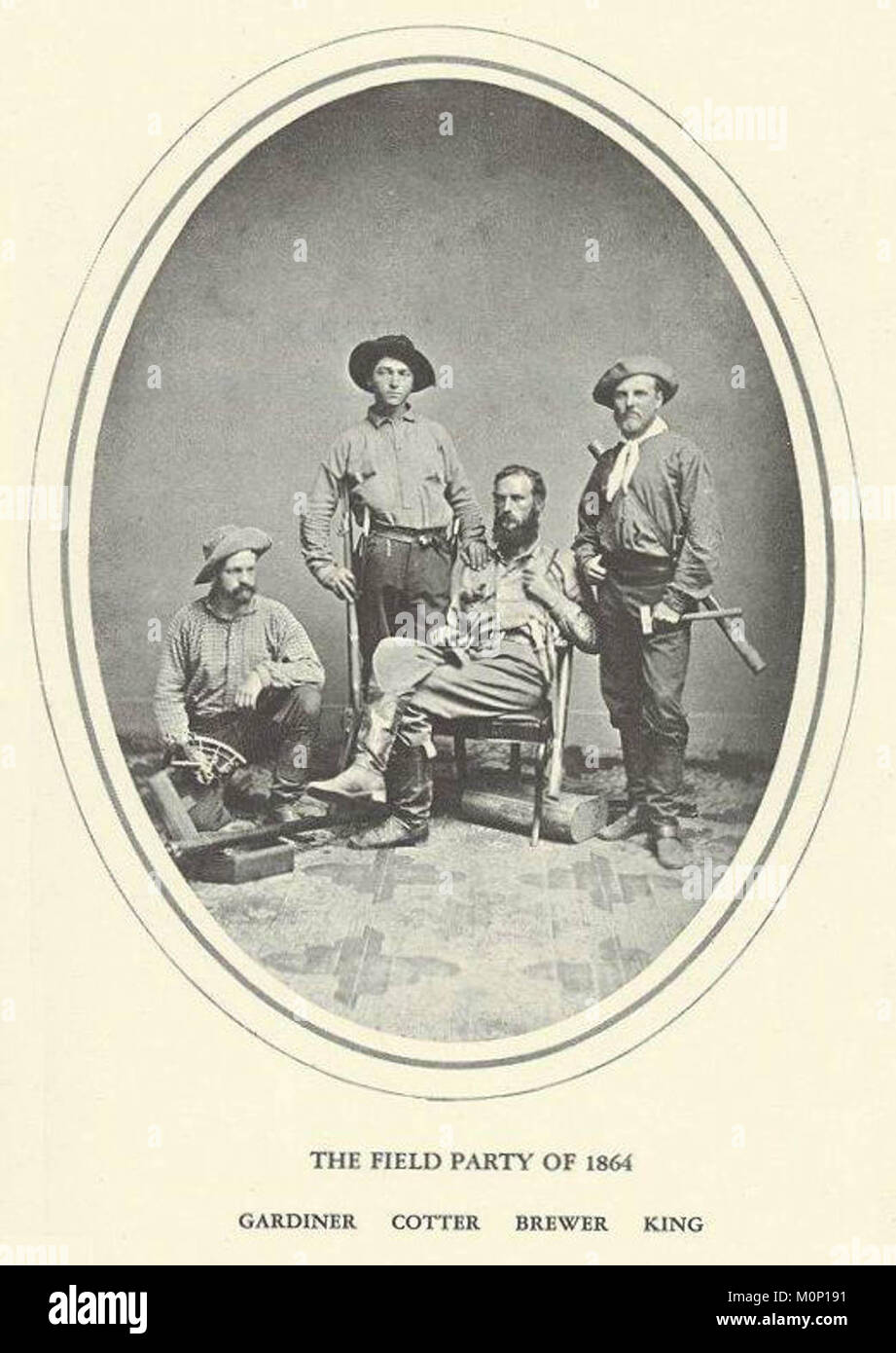 Il team di esplorazione per la California Geological Survey, 1864 Foto Stock