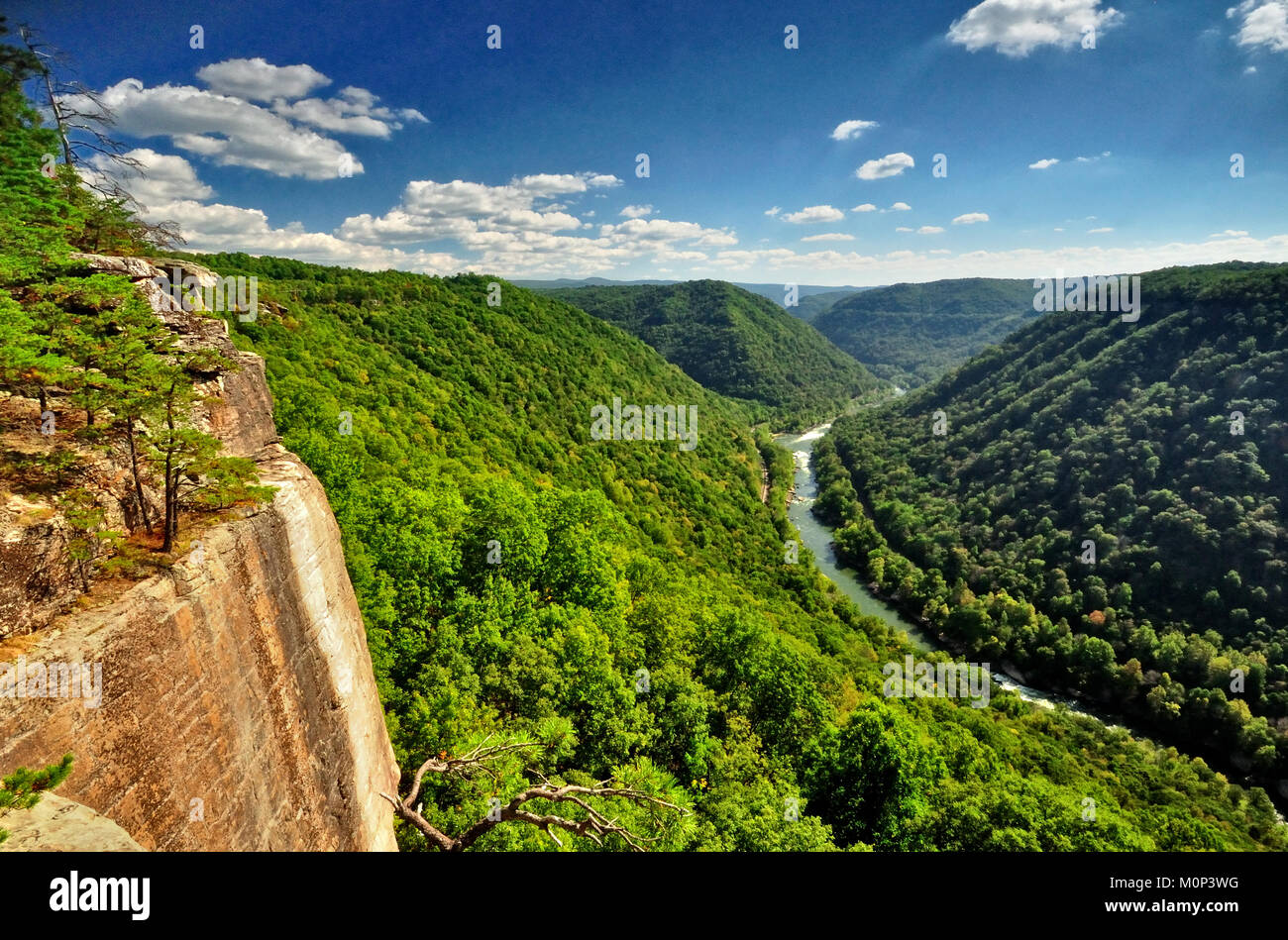 New River Gorge dalla montagna di bellezza si affacciano su West Virginia Foto Stock