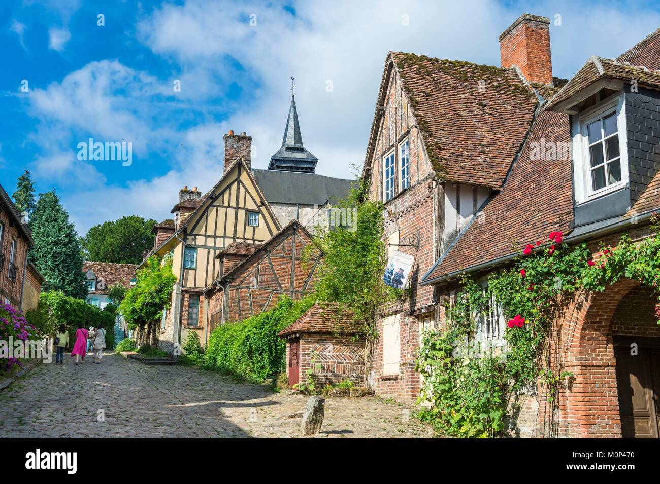 Francia,Oise,Gerberoy,villaggio di Picard Pays de Bray etichettato Più bei villaggi di Francia,Henri Le Sidaner street Foto Stock