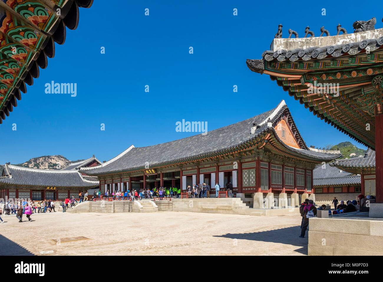 Corea del Sud,Seoul,Jongno-gu district,Gyeongbokgung Palace o Palazzo Gyeongbok Palace Foto Stock