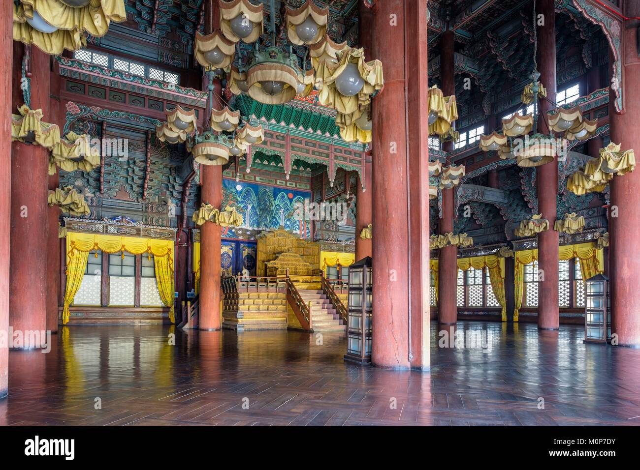 Corea del Sud,Seoul,Jongno-gu district,Palazzo Changdeokgung o prospera virtù palazzo costruito nel XV secolo durante la dinastia Joseon (Patrimonio Mondiale dell'UNESCO) Foto Stock