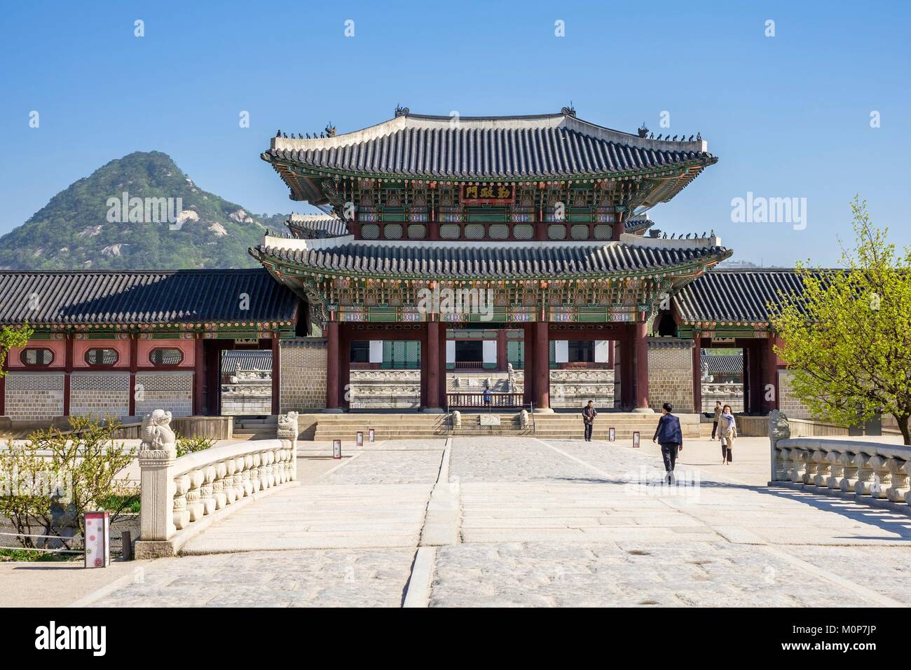 Corea del Sud,Seoul,Jongno-gu district,Gyeongbokgung Palace o Palazzo Gyeongbok Palace Foto Stock