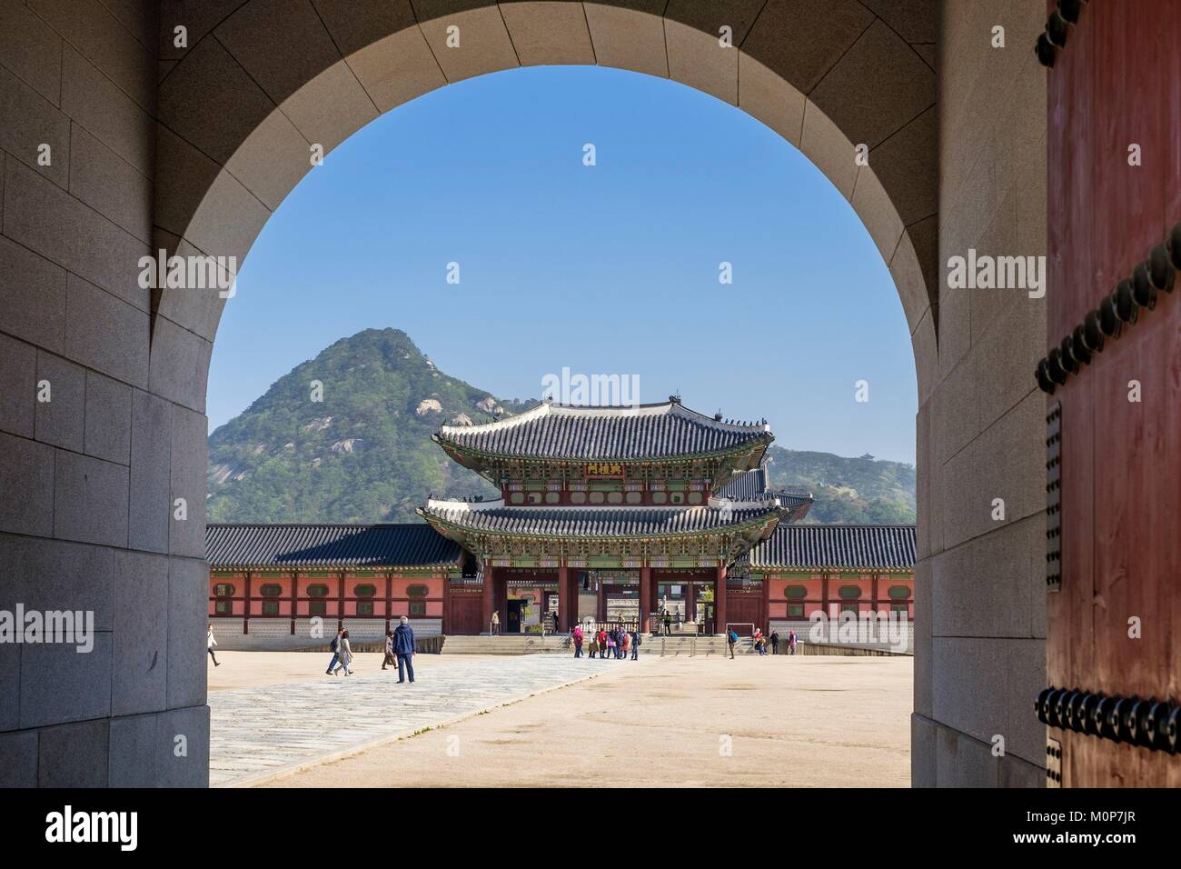 Corea del Sud,Seoul,Jongno-gu district,Gyeongbokgung Palace o Palazzo Gyeongbok Palace Foto Stock