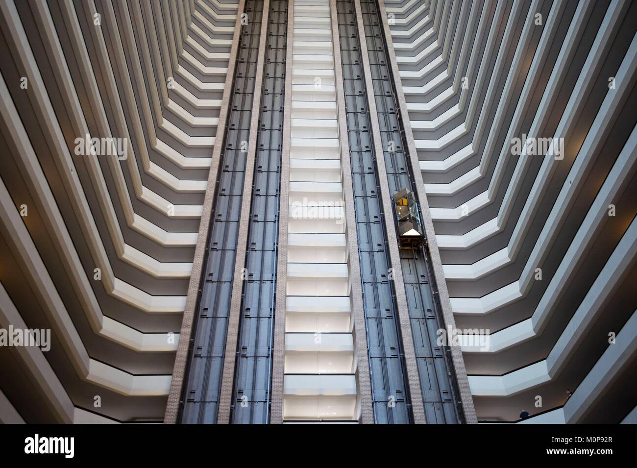 Stati Uniti,Louisiana,New Orleans,hotel ascensore Foto Stock